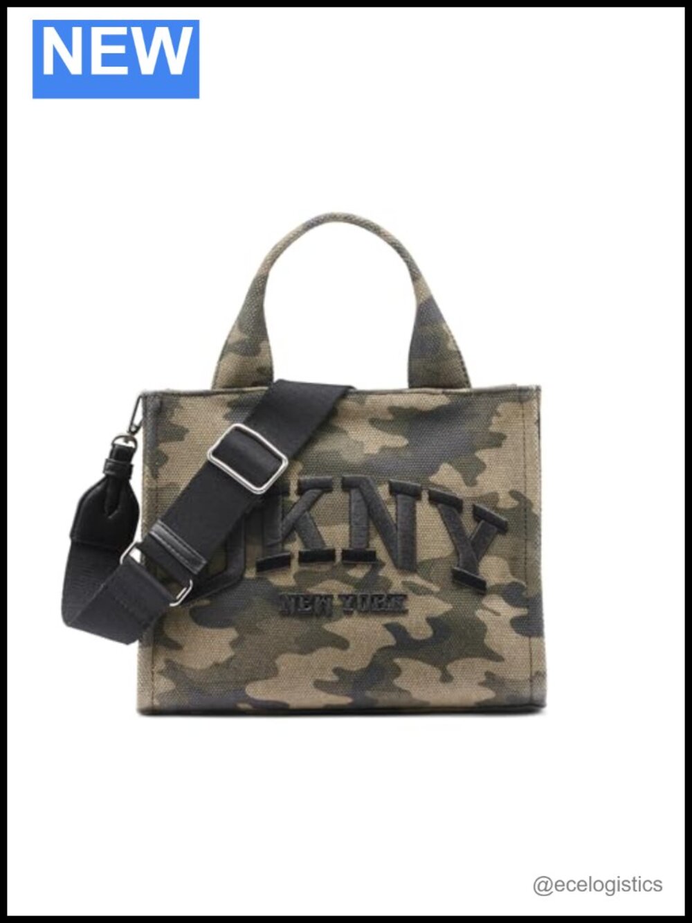 DKNY Hadlee Small Canvas Tote Bag - Cotton Satchel Purse